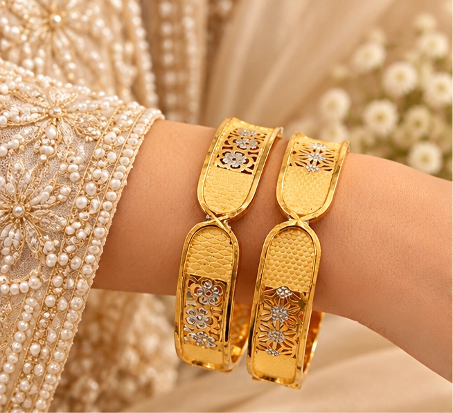 Rectangular Filigree Bangles