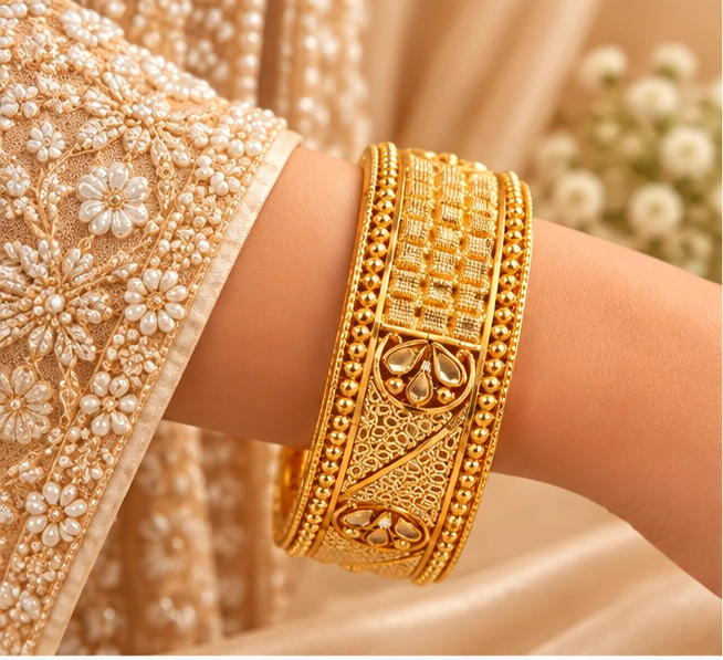 Geometric Motif Bangles