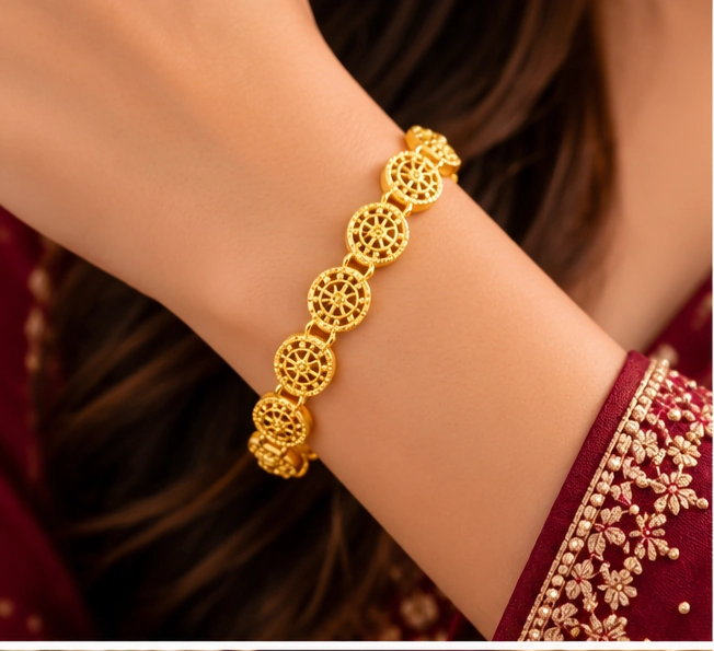 Ornate Medallion Link Bracelet