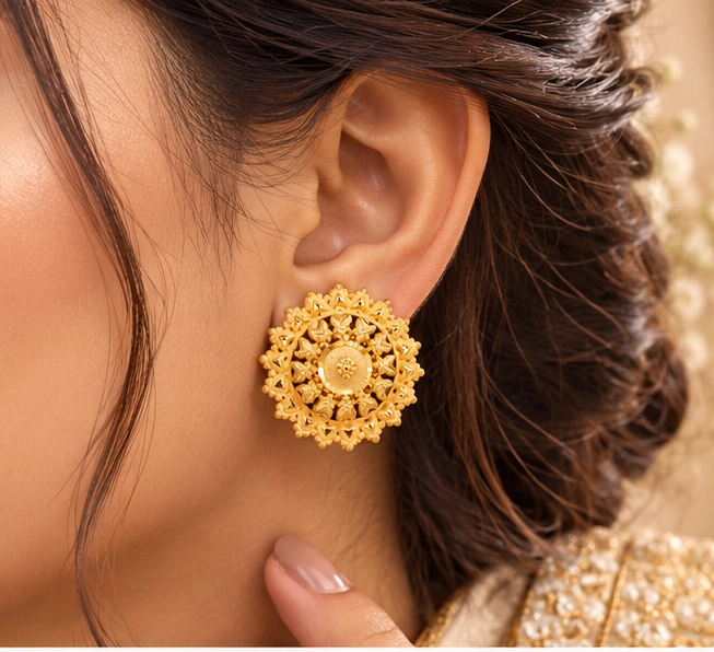 Sunburst Filigree Drop Earrings