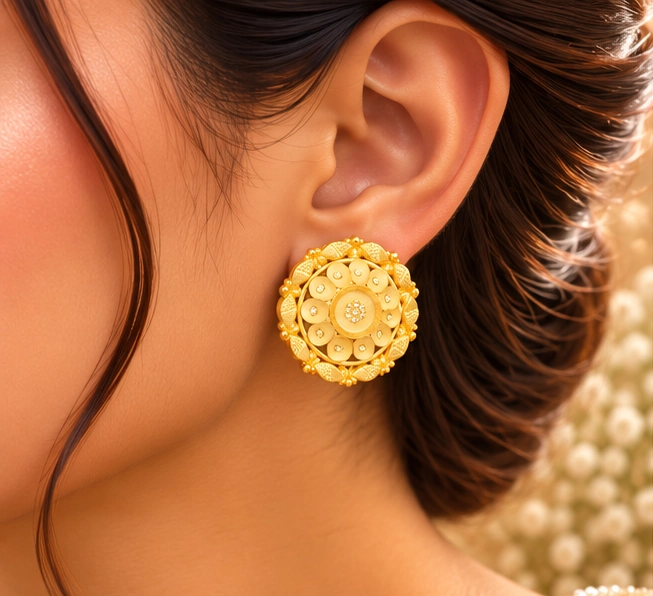 Concentric Bloom Stud Earrings