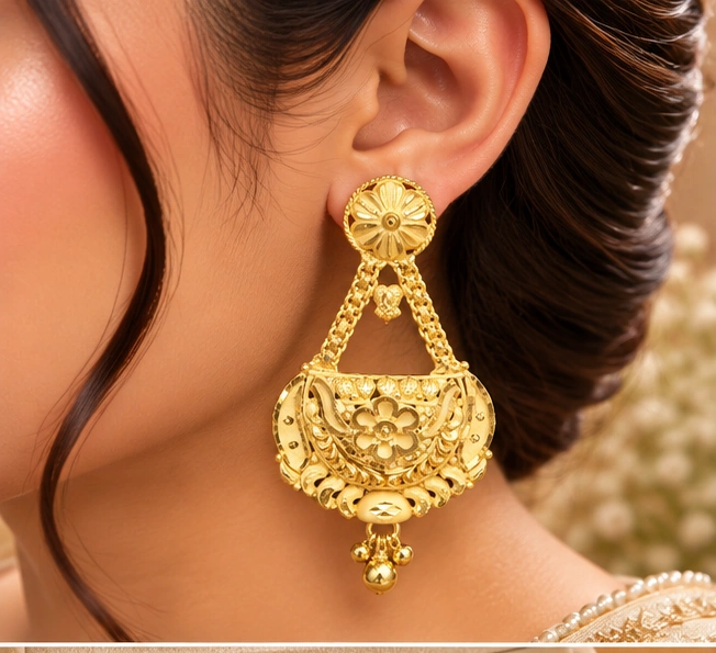 Ornate Bell Drop Earrings