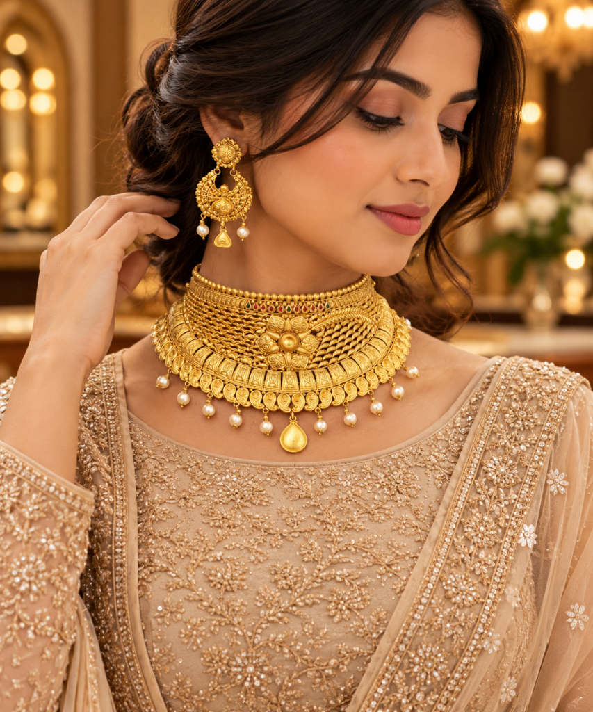 Heritage Motif Choker Necklace