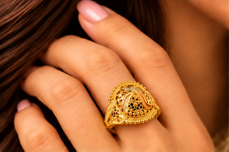 Filigree Shield Ring